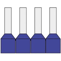 Geïsoleerde HaspelAdereindhulzen 2,5qmm Blauw penlengte= 8mm