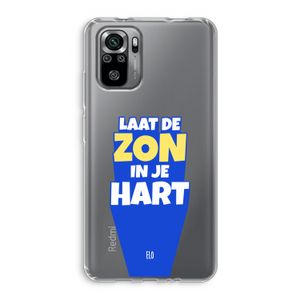 Laat de zon in je hart: Xiaomi Redmi Note 10S Transparant Hoesje