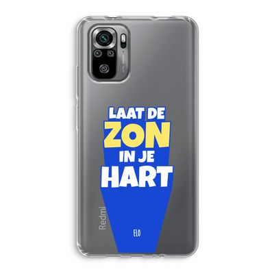 Laat de zon in je hart: Xiaomi Redmi Note 10S Transparant Hoesje