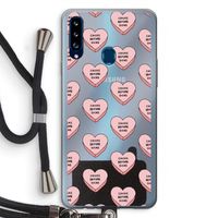 Chicks before dicks: Samsung Galaxy A20s Transparant Hoesje met koord