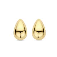 Verguld 925 zilveren oorknoppen druppelvorm - 20x12,5mm