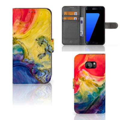 Hoesje Samsung Galaxy S7 Edge Watercolor Dark