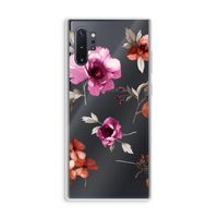 Geschilderde bloemen: Samsung Galaxy Note 10 Plus Transparant Hoesje
