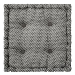 Atmosphera Vloerkussen Square - grijs - katoen - 40 x 40 x 8 cm - Extra dik grond zitkussen