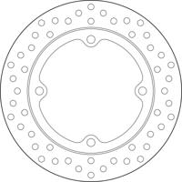 BREMBO Serie Oro remschijf, remschijven voor de moto, vast 68B407L9