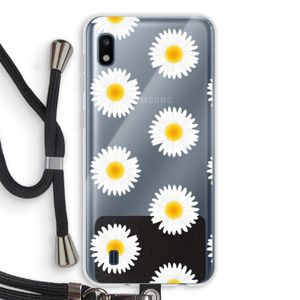 Margrietjes: Samsung Galaxy A10 Transparant Hoesje met koord
