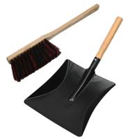 Benson Blackmagic Stoffer en blik set - Lange handveger 45 cm - zwart metalen stofblik - 23 x 44 cm