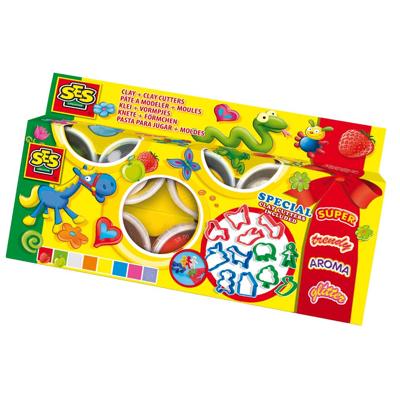 SES Creative Superdough 8 Kleuren + 12 Vormpjes