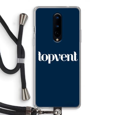 Topvent Navy: OnePlus 8 Transparant Hoesje met koord