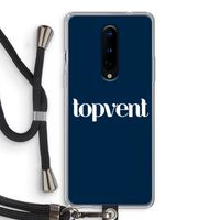 Topvent Navy: OnePlus 8 Transparant Hoesje met koord