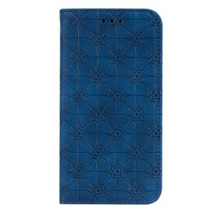 Samsung Galaxy A42 hoesje - Bookcase - Pasjeshouder - Portemonnee - Bloemenpatroon - Kunstleer - Blauw