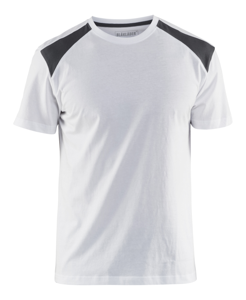 Blåkläder T-Shirt bicolour 33791042 | Wit/Donkergrijs | Maat XL - 7330509731598