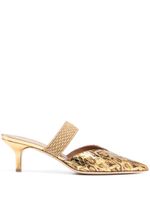 Malone Souliers mules à imprimé léopard 60 mm - Or Malone Souliers mules à imprimé léopard 60 mm - Or