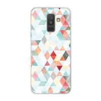Gekleurde driehoekjes pastel: Samsung Galaxy A6 Plus (2018) Transparant Hoesje