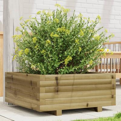 VidaXL Plantenbak 60x60x26,5 cm geïmpregneerd grenenhout