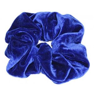 scrunchie Velvet Saffier blauw