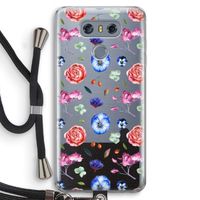 Bloemetjes: LG G6 Transparant Hoesje met koord