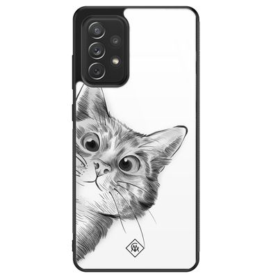 Samsung Galaxy A52s glazen hardcase - Peekaboo