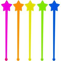 Roerstaafjes sterren gekleurd 8 stuks - thumbnail