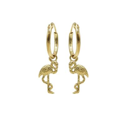 Karma Oorringen Hoops Flamingo Goud