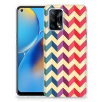 OPPO A74 4G | TPU bumper | Zigzag Multi Color