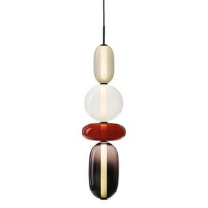 Bomma Pebbles Large Hanglamp - Configuratie 5 - Zwart, rood - wit