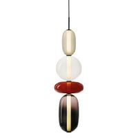 Bomma Pebbles Large Hanglamp - Configuratie 5 - Zwart, rood - wit