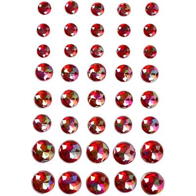 Vivi Gade Strasstenen, afm 6+8+10 mm, rood, 40 stuk/ 1 doos