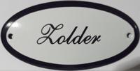 Emaille deurbordje ovaal Zolder