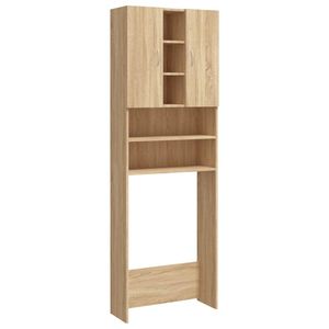 The Living Store Badkaast - Sonoma eiken - 64 x 25.5 x 190 cm - Inclusief montagematerialen