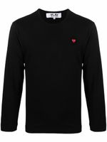 Comme Des Garçons Play t-shirt en coton à patch logo - Noir