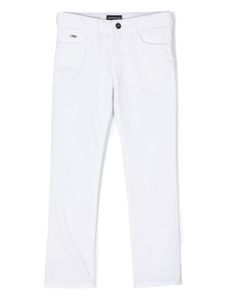 Emporio Armani Kids pantalon de jogging à design stretch - Blanc