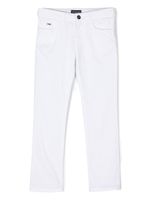 Emporio Armani Kids pantalon de jogging à design stretch - Blanc