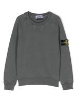 Stone Island Junior Compass-patch cotton sweatshirt - Gris