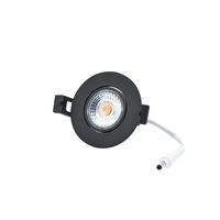Interlight LED inbouwspot 8W 2700K 640 lumen dimbaar zwart Camini kantelbaar