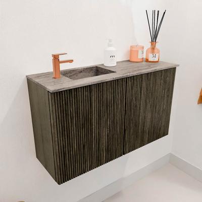 Toiletmeubel Mondiaz Joya Dlux | 70 cm | Meubelkleur Shadow | Faye wastafel Oza Wasbak Links | 1 kraangat