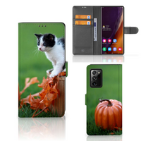 Samsung Galaxy Note20 Ultra Telefoonhoesje met Pasjes Kitten - thumbnail