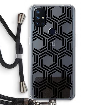 Geometrisch patroon: OnePlus Nord N10 5G Transparant Hoesje met koord