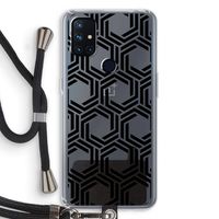 Geometrisch patroon: OnePlus Nord N10 5G Transparant Hoesje met koord