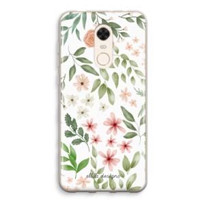 Botanical sweet flower heaven: Xiaomi Redmi 5 Transparant Hoesje