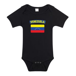 Venezuela landen rompertje met vlag zwart voor babys 92 (18-24 maanden)  -