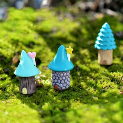 2 PC'S cartoon Tree House Moss micro-landschap vlezige ornamenten sieraden willekeurige stijl levering