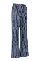 Marilon bird trousers - black/cobalt - 07144