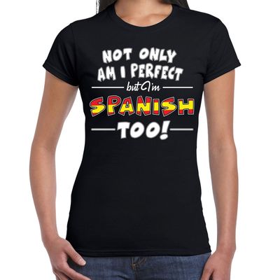 Not only perfect Spanish / Spanje t-shirt zwart voor dames
