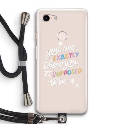 Right Place: Pixel 3 Transparant Hoesje met koord