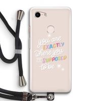 Right Place: Pixel 3 Transparant Hoesje met koord