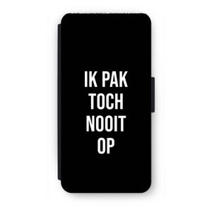 Ik pak nooit op - Zwart: iPhone 8 Flip Hoesje