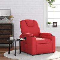 Fauteuil verstelbaar kunstleer rood