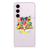 Samsung Galaxy S24 Plus Telefoonhoesje met Naam Cat Color - thumbnail