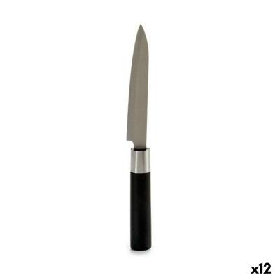 Keukenmes Kinvara KT11-5604S05 KT11-5604S05 Zwart Zilverkleurig Roestvrij staal Plastic 2,7 x 24,3 x 1,8 cm (12 Stuks)